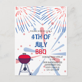 Vuurwerk 4 juli Uitnodiging BBQ