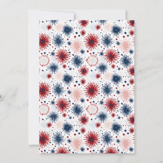 Vuurwerk 4 juli Uitnodiging BBQ (Achterkant)