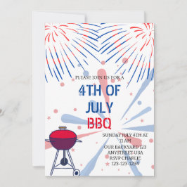 Vuurwerk 4 juli Uitnodiging BBQ