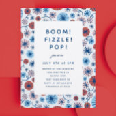 Vuurwerk 4 juli uitnodigingspost briefkaart