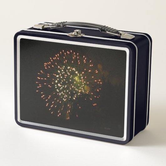 Vuurwerk 4 zwarte lunchbox (Voorkant)
