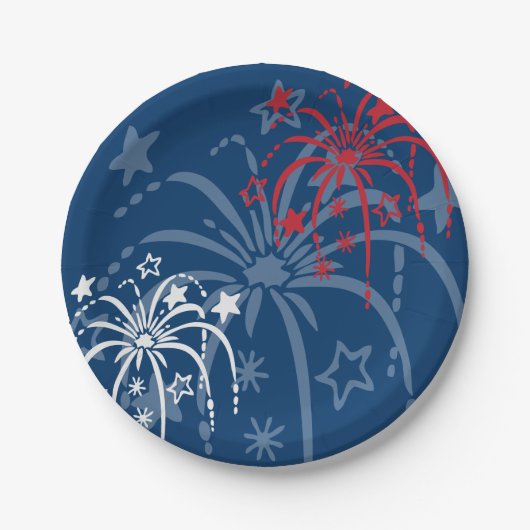Vuurwerk 4e juli Bord papier (Voorkant)