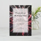 Vuurwerk 4e juli kaart (Staand voorkant)