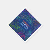 Vuurwerk 4e juli | Persoonlijke zomer Servetten (Hoek)