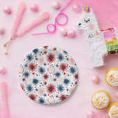 Vuurwerk 4th Juli Papieren Borden Bordje (Feest)