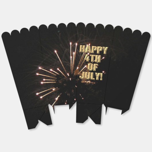 Vuurwerk 5 4 juli popcorn dozen bedankdoosjes (Ongevouwen)