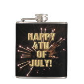 Vuurwerk 5 4th van Juli verpakte kolf Heupfles (Voorkant)