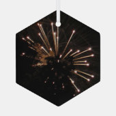 Vuurwerk 5 glas zeshoek ornament (Achterkant)