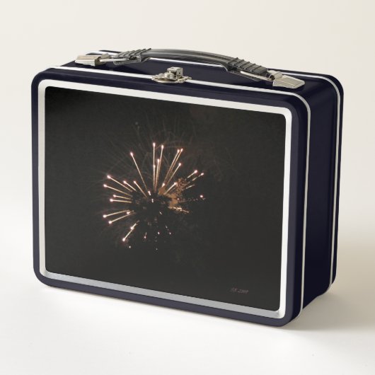 Vuurwerk 5 zwarte lunchbox (Voorkant)