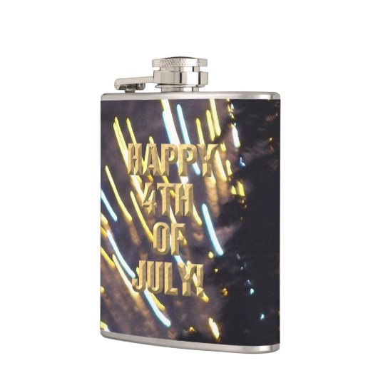 Vuurwerk 6 4 van juli gewikkeld kolf heupfles (Links)