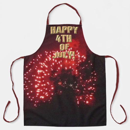 Vuurwerk 7 4 juli chef schort (Voorkant)