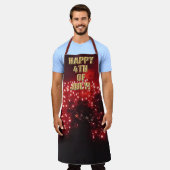 Vuurwerk 7 4 juli chef schort (Gedragen)