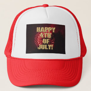 Vuurwerk 7 4 juli rode trucker hoed pet