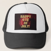 Vuurwerk 7 4th van juli trucker hoed trucker pet (Voorkant)