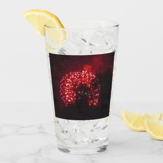 Vuurwerk 7 Collins glazen tumbler (Voorkant ijs)