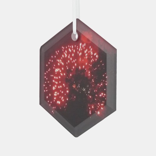 Vuurwerk 7 glas zeshoek ornament (Voorkant links)