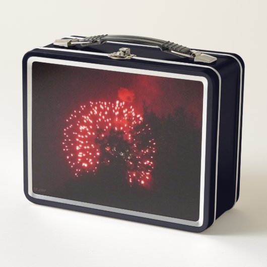 Vuurwerk 7 zwarte lunchbox (Voorkant)