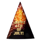 Vuurwerk 8 4 juli feest pet feesthoedjes (Voorkant)