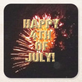 Vuurwerk 8 4 juli papieren onderzetters (Voorkant)