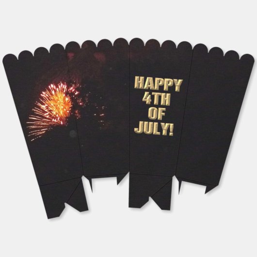 Vuurwerk 8 4 juli popcorn dozen bedankdoosjes (Ongevouwen)