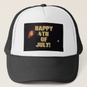 Vuurwerk 8 4th van juli trucker hoed trucker pet (Voorkant)