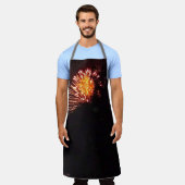 Vuurwerk 8 chef-kok schort (Gedragen)