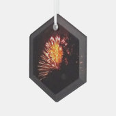 Vuurwerk 8 glazen zeshoekige ornament (Voorkant links)