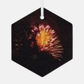 Vuurwerk 8 glazen zeshoekige ornament (Achterkant)