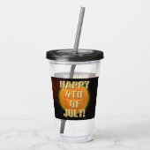 Vuurwerk 9 4 juli acryl tumbler acryl drinkbeker (Achterkant)