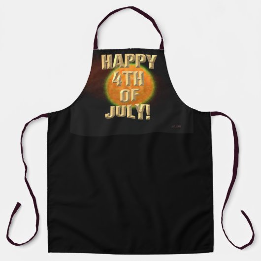 Vuurwerk 9 4 juli chef schort (Voorkant)