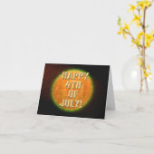 Vuurwerk 9 4 van juli kaart (Gele Bloem)