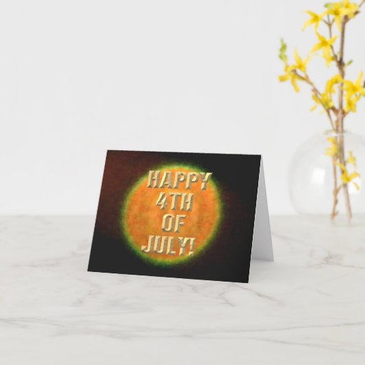 Vuurwerk 9 4 van juli kaart (Gele Bloem)