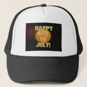 Vuurwerk 9 4th van juli trucker hoed trucker pet (Voorkant)