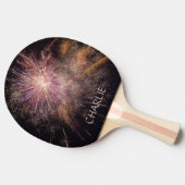 Vuurwerk aangepaste monogram pingpongpeddel tafeltennisbatje (Zijkant)