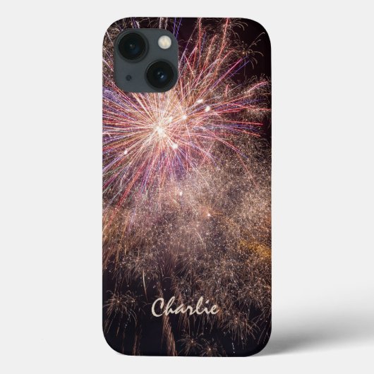 Vuurwerk aangepaste monogram-telefoongevallen Case-Mate iPhone case (Achterkant)