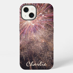 Vuurwerk aangepaste monogram-telefoongevallen iPhone 13 hoesje