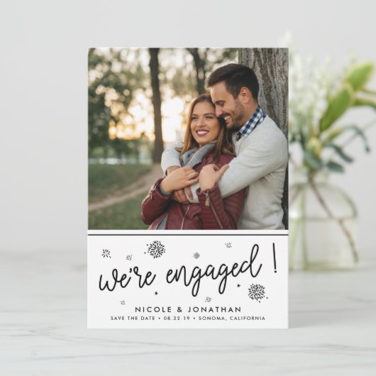 vuurwerk | Aankondiging foto-Verloving (Staand voorkant)