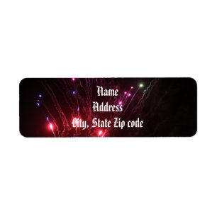 Vuurwerk Adreslabels Etiket