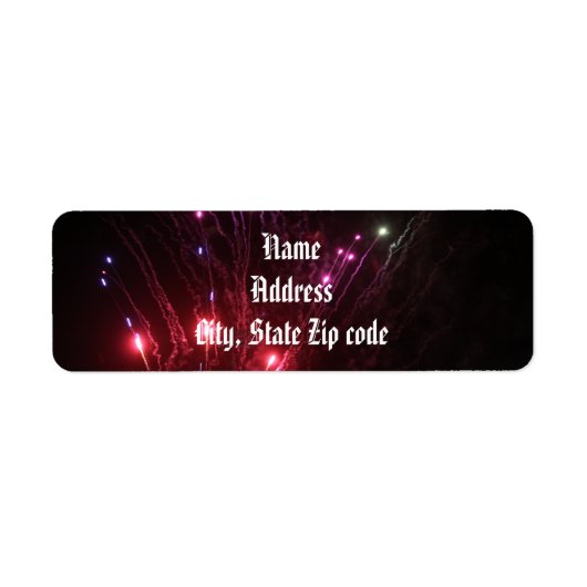 Vuurwerk Adreslabels Etiket (Voorkant)