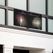Vuurwerk alleen gehuwde banner (Buitenkant Gebouw)