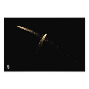 Vuurwerk als vallende sterren foto afdruk