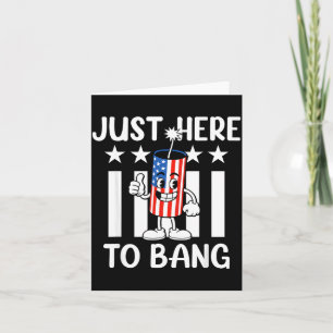 Vuurwerk Amerikaanse vlag hier om Onafhankelijkhei Kaart