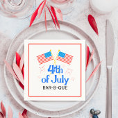 Vuurwerk Amerikaanse vlag op 4 juli Servet