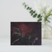 Vuurwerk ansichtkaart briefkaart (Staand voorkant)