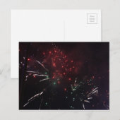 Vuurwerk ansichtkaart briefkaart (Voorkant / Achterkant)