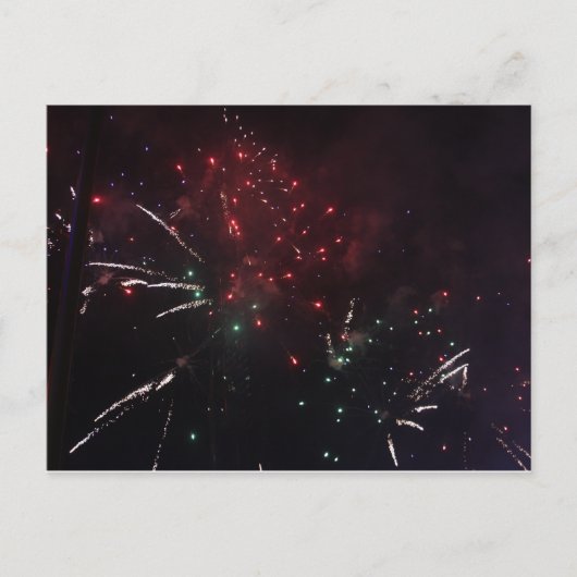 Vuurwerk ansichtkaart briefkaart (Voorkant)