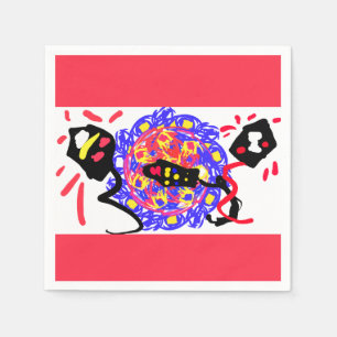 Vuurwerk art pop servet