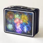 Vuurwerk barst metalen lunchbox (Achterkant)
