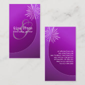 Vuurwerk barst Monogram Paarse Visitekaartjes (Voorkant / Achterkant)