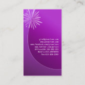 Vuurwerk barst Monogram Paarse Visitekaartjes (Achterkant)